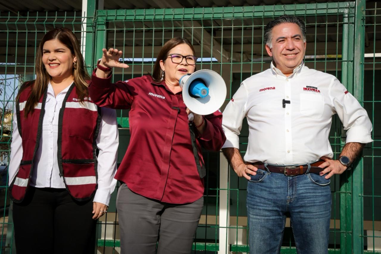 Enrique Inzunza e Imelda Castro recorren Las Coloradas, Santa Fe y Colinas del Humaya  en Culiacán
