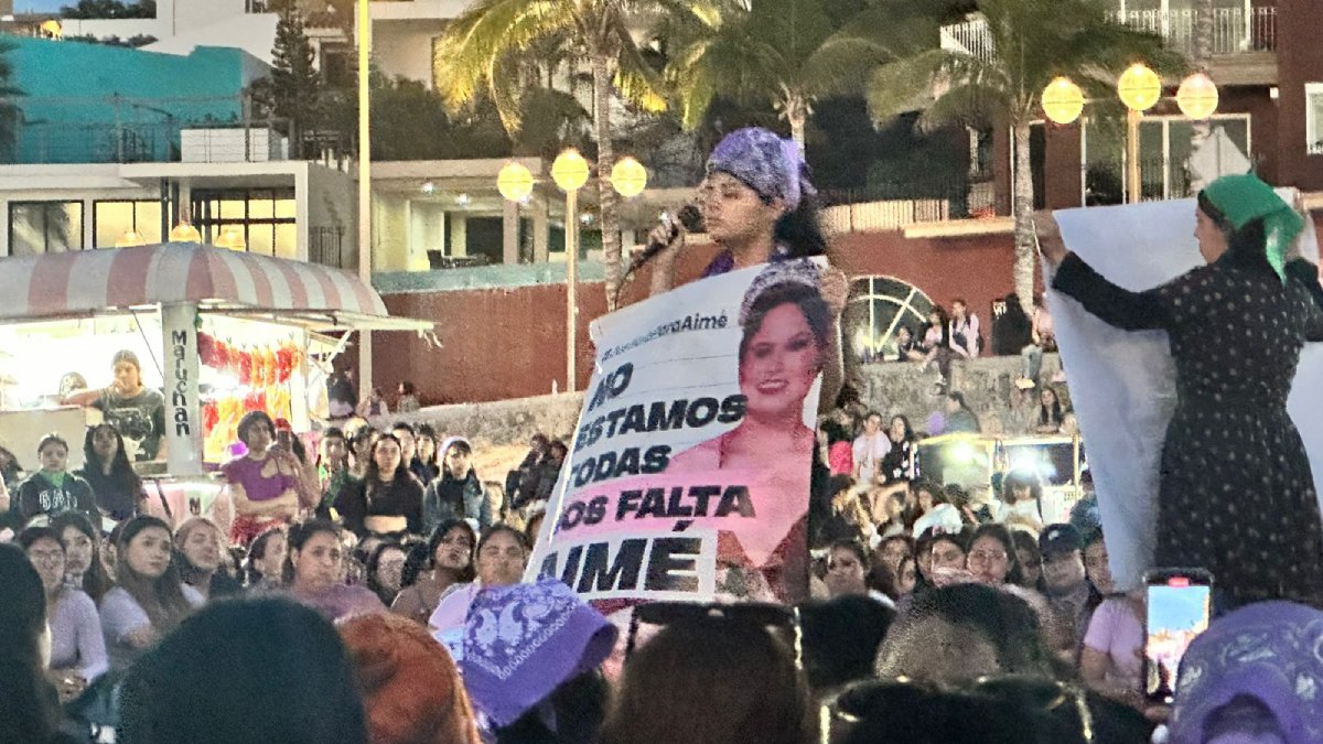 En Mazatlán el 8M también fue por las que ya no están, exigen justicia para Aimé y Valentina