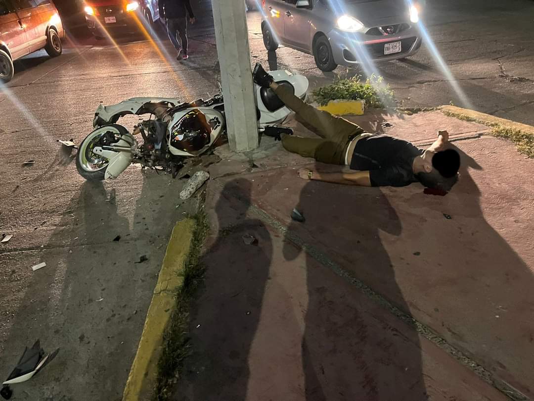 Motociclista resulta lesionado en un choque ocurrido en Mazatlán