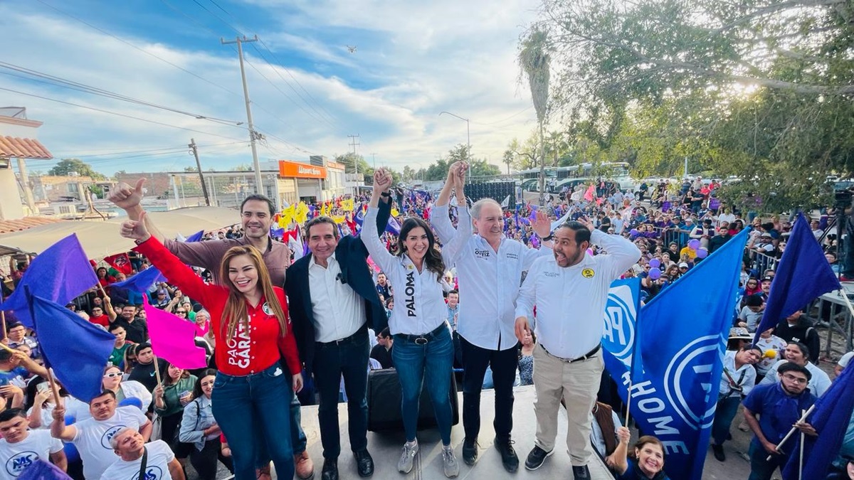 Paloma Sánchez y Eduardo Ortiz inician campaña al Senado en Los Mochis