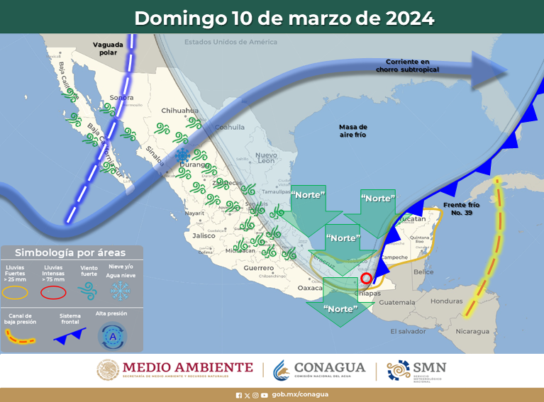 ¡Ahí viene la vaguada! A partir de mañana llega una onda de aire gélido al noroeste