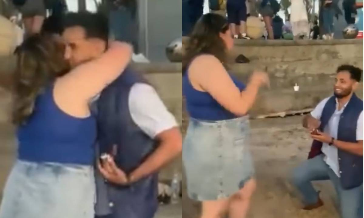 En Mazatlán también se eclipsó el amor, joven pide la mano de su novia en plena umbra