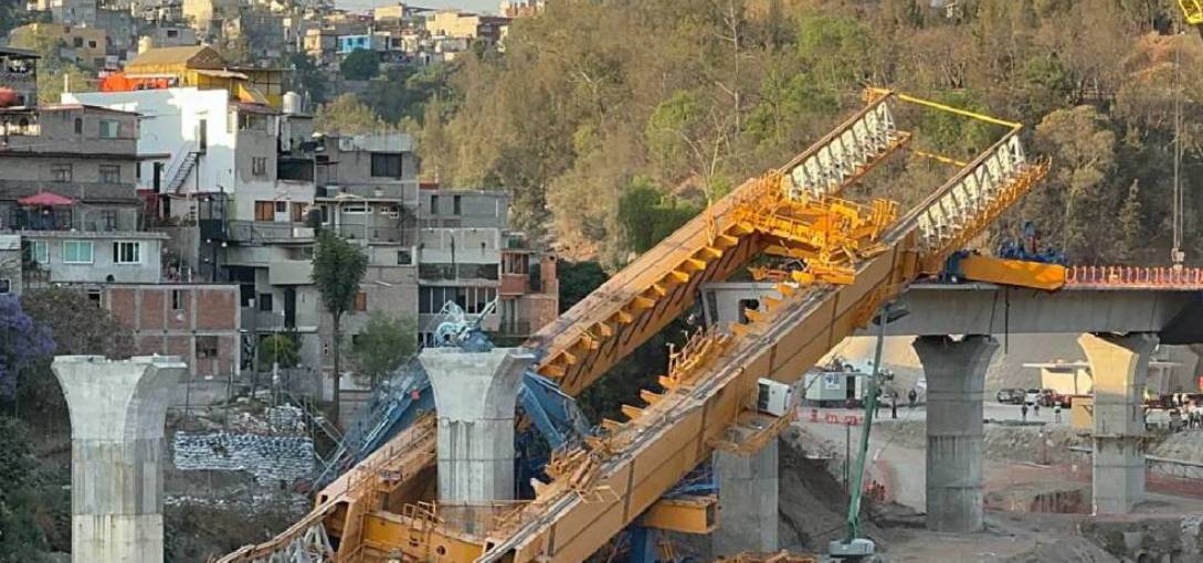 Tren Interurbano en CDMX: Despachadora de dovelas colapsa a un costado de la presa Tacubaya