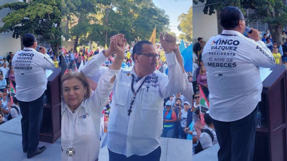 Con un chaleco antibalas y un rosario, hace campaña el candidato a alcalde de Ahome, ‘Mingo’ Vázquez