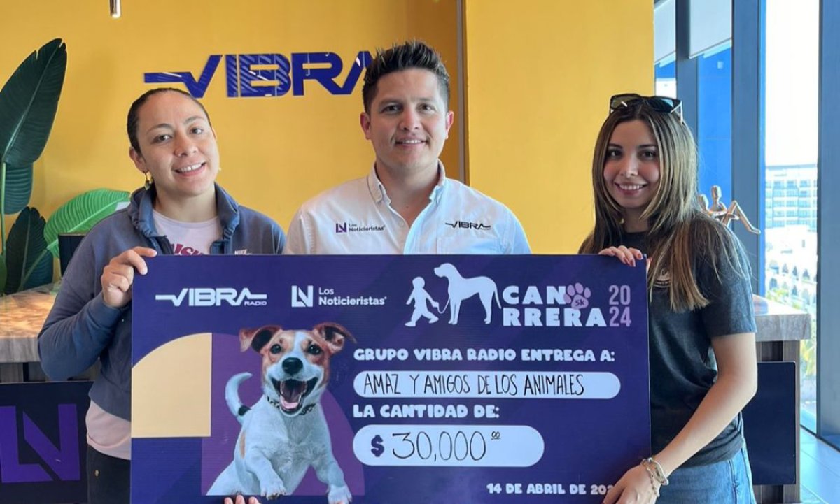 ‘Gracias por ayudarnos a echarles una patita’, reciben asociaciones donativo de Canrrera Vibra Radio Mazatlán