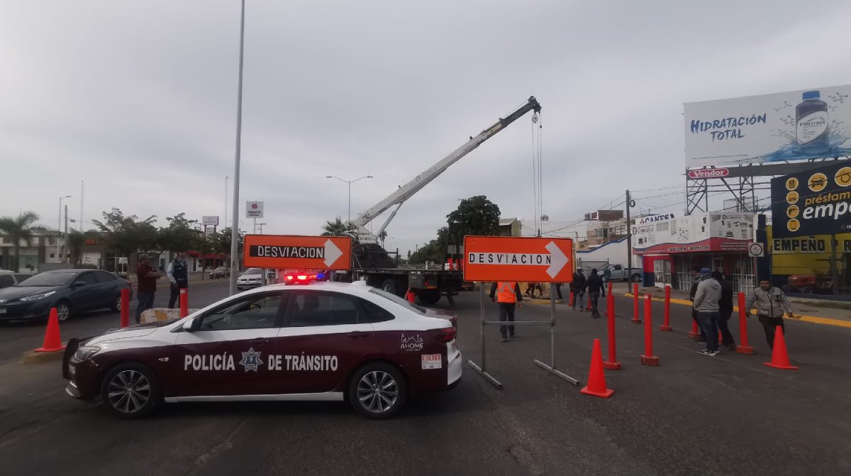 !Ya te enteraste! Cierran bulevar López Mateos en Los Mochis, en el tramo de 10 de Mayo y Bátiz