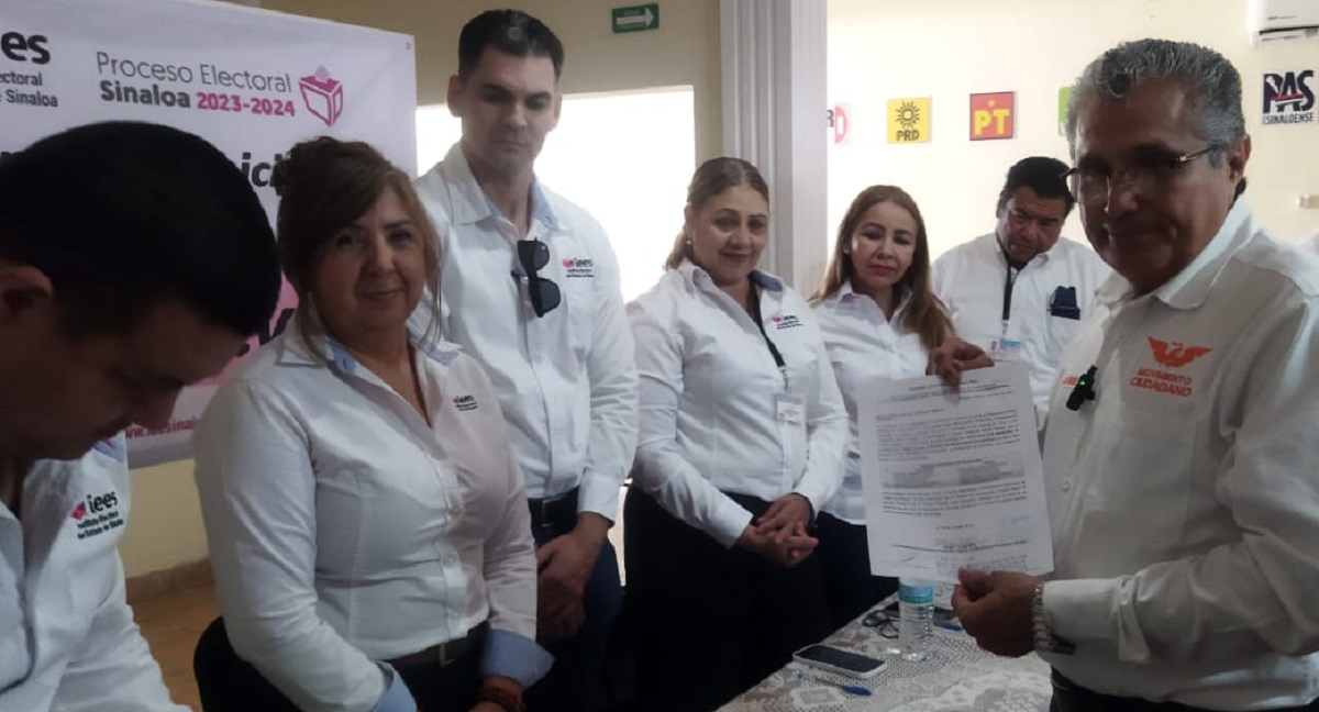 Gregorio Hernández y su planilla se registran ante el INE para la alcaldía de Guasave por MC