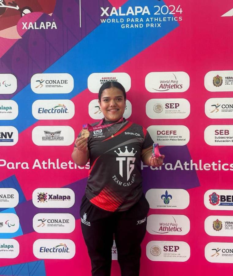 ¡Orgullo sinaloense! Pauleth Mejía establece nuevo récord de América en Grand Prix de Paratletismo