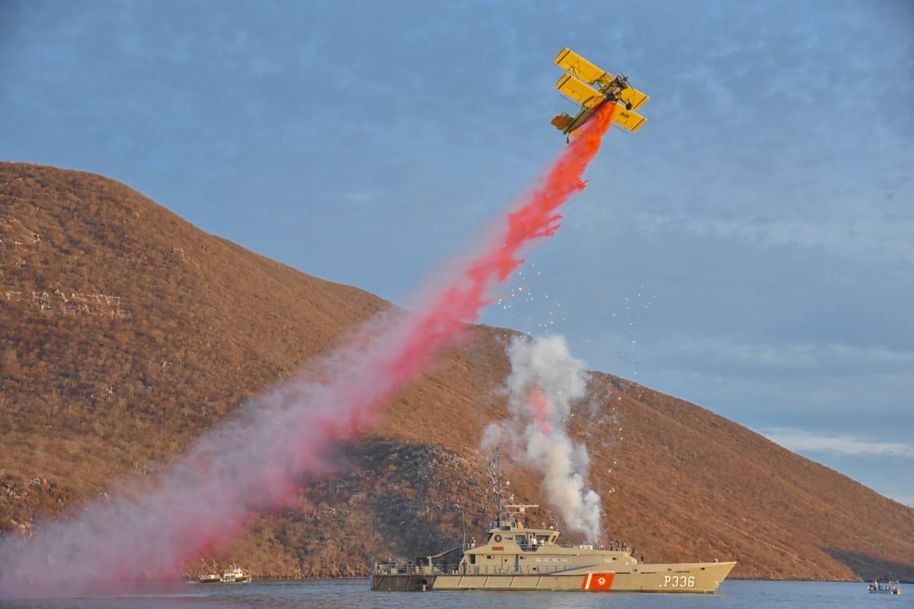 Se recrea el primer combate aeronaval del mundo en Topolobampo