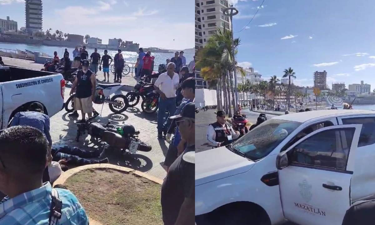 Estable, motociclista que se impactó con unidad del Ayuntamiento de Mazatlán; tendrá apoyo