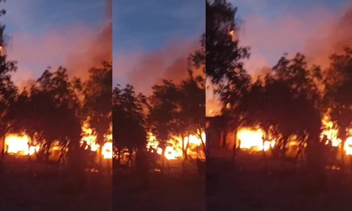 Incendio en un domicilio del ejido Olas Altas, moviliza a los cuerpos de auxilio de Ahome