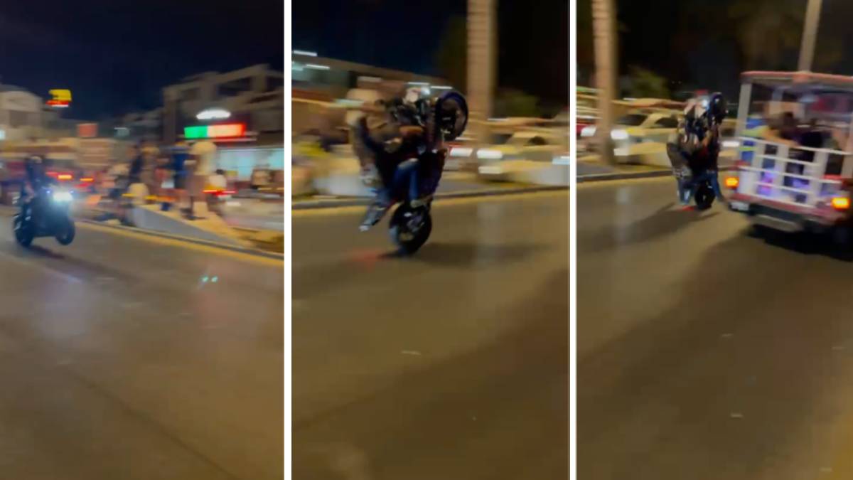 Video: Motociclista sea accidenta en el malecón al intentar hacer un ‘caballito’ en Mazatlán