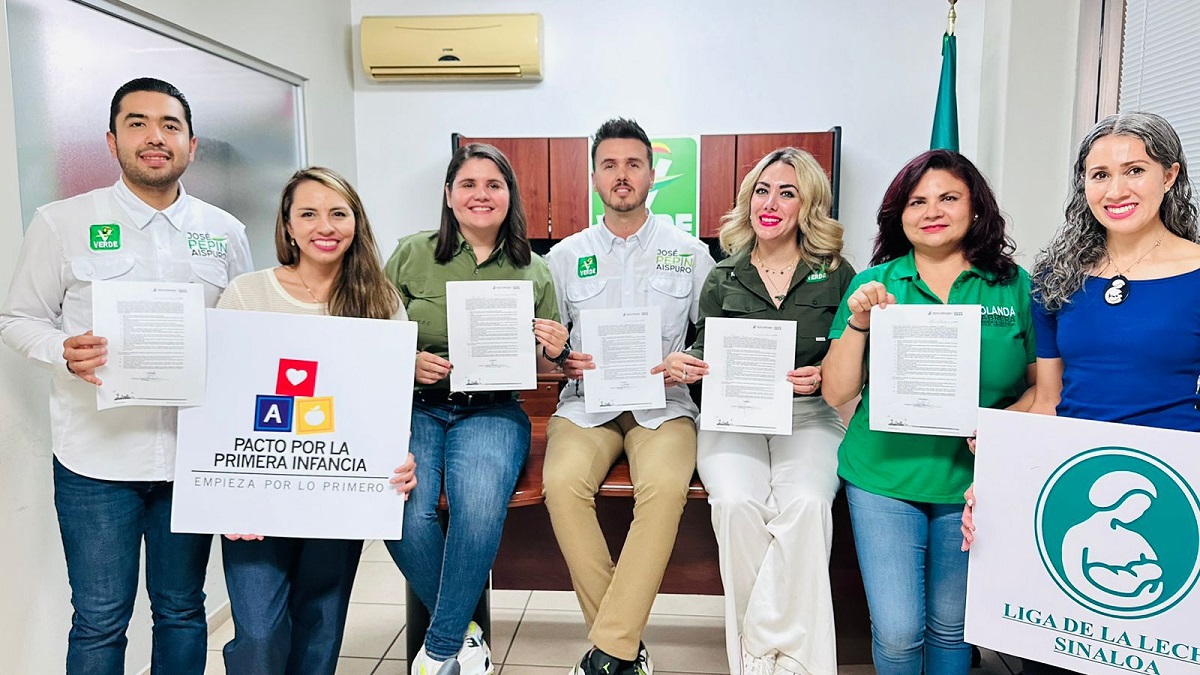 Firman candidatos del Verde pacto por la Primera Infancia en Sinaloa