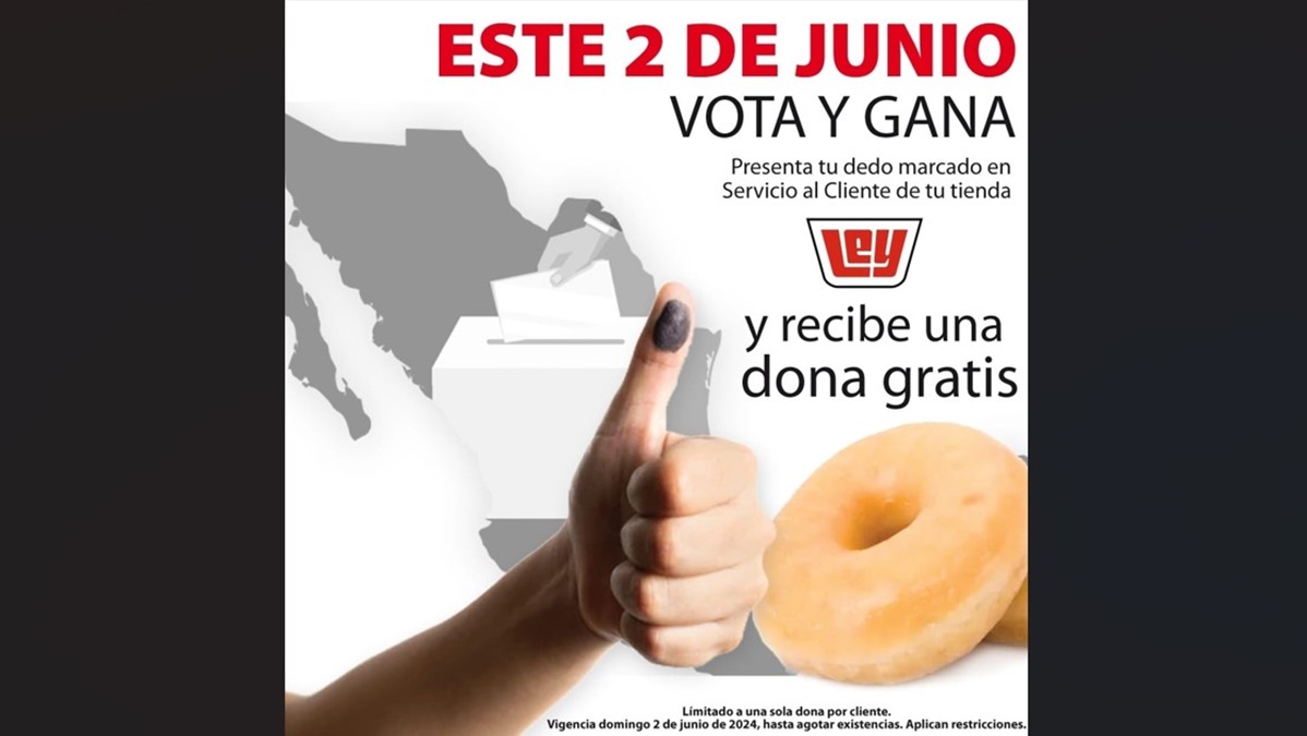 Casa Ley regalará donas a quien vote este 2 de junio