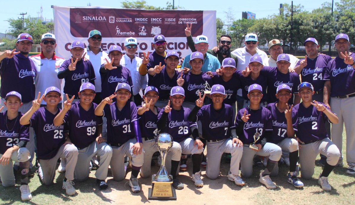 ¡Bicampeones! Chihuahua se corona en el Nacional de beisbol U12 en Culiacán