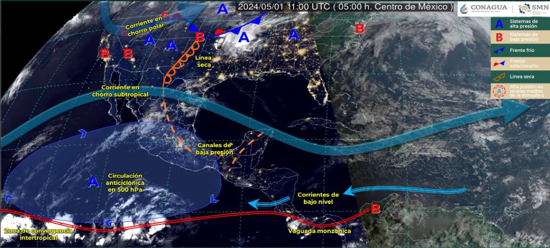 Clima en México: Lluvias, calor y tornados en el Día del Trabajo