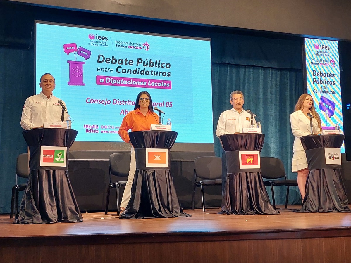 Se confrontan en el debate del Quinto Distrito Antonio Menéndez y Maribel Castillo