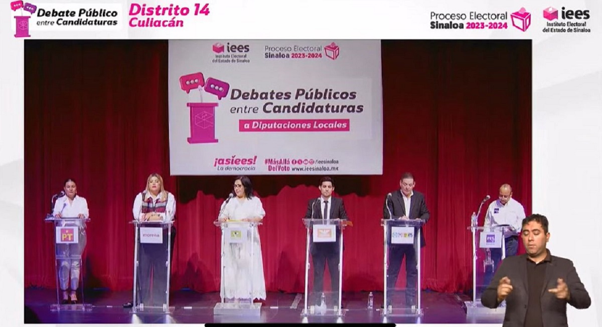 Contrastan señalamientos y propuestas en debate entre candidatos del Distrito 14