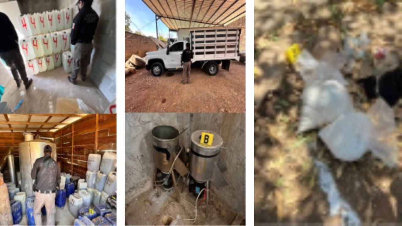 Elementos de la Fiscalía General de la República aseguran droga en laboratorios clandestinos en Culiacán