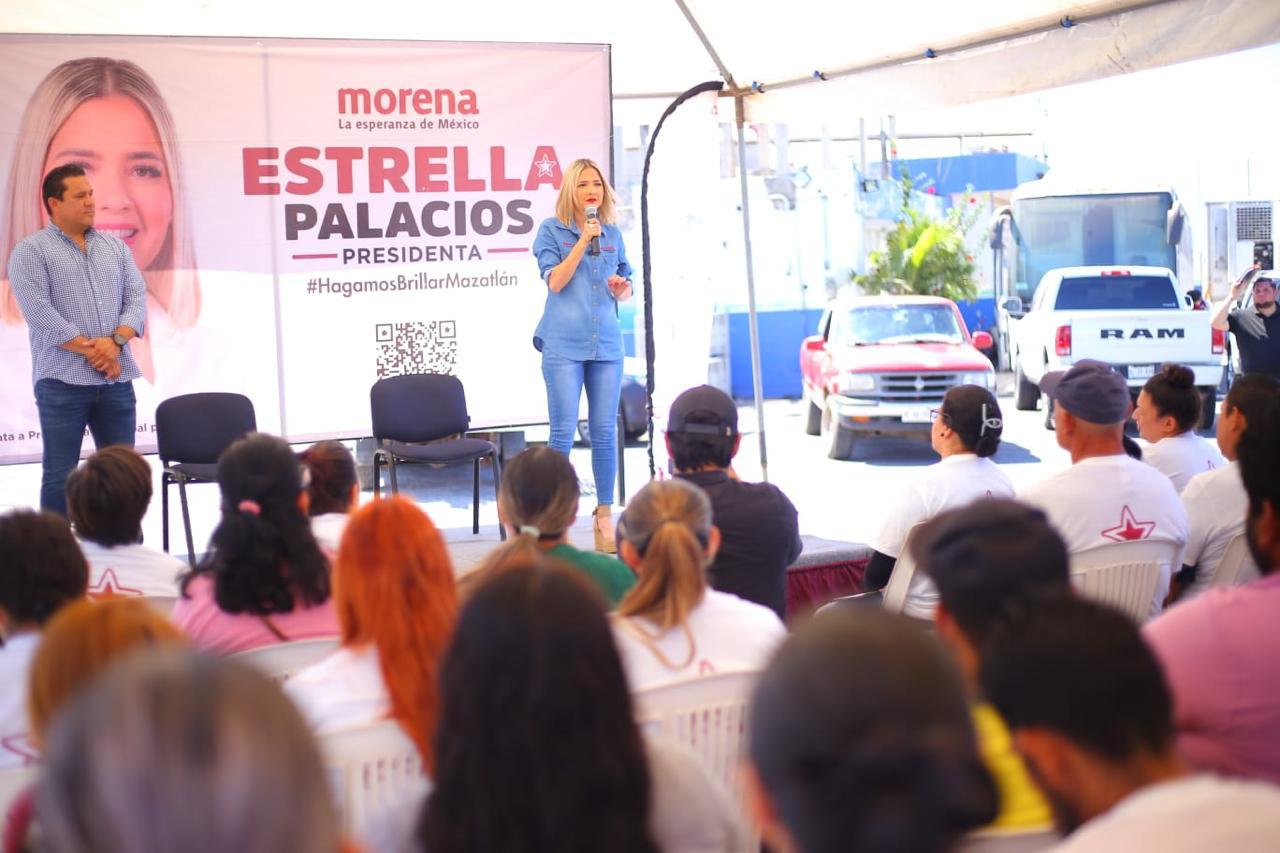 Se reúne Estrella Palacios con alrededor de 400 trabajadores de empresas maquiladoras de atún
