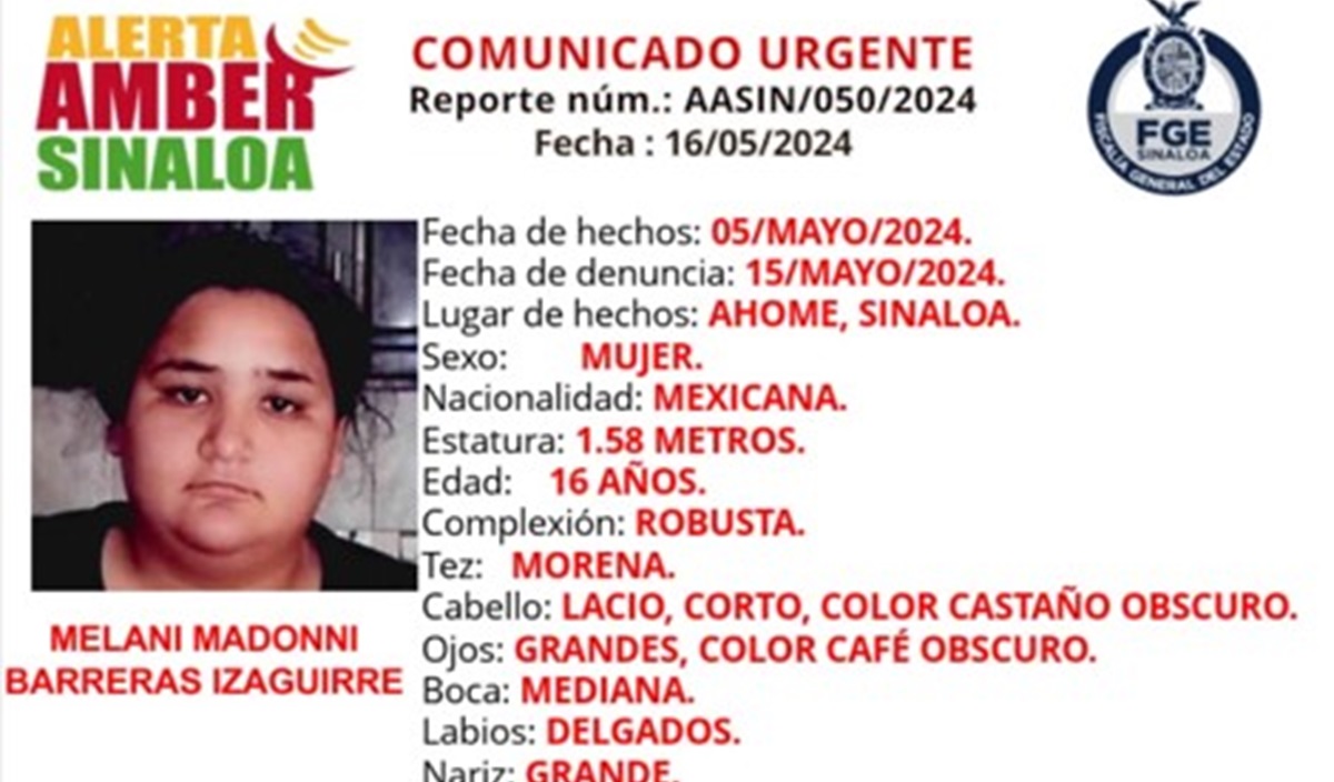 Buscan a la joven Melanie Madonni, desaparecida en Los Mochis