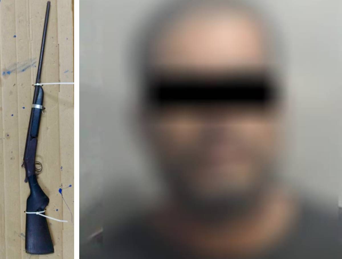Detienen elementos municipales a hombre en posesión de un rifle, en Culiacán