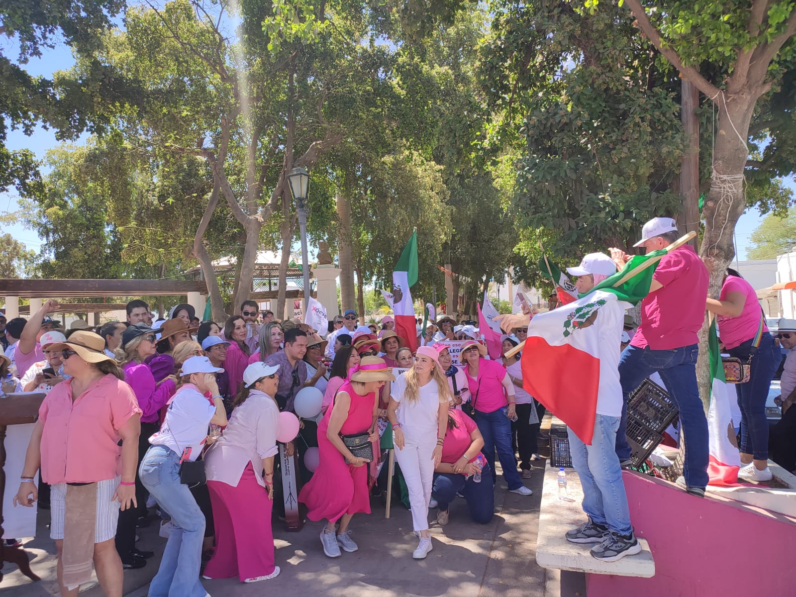 “Hoy marchamos y el 2 de junio salimos a votar”: la Marea Rosa llega a Guasave