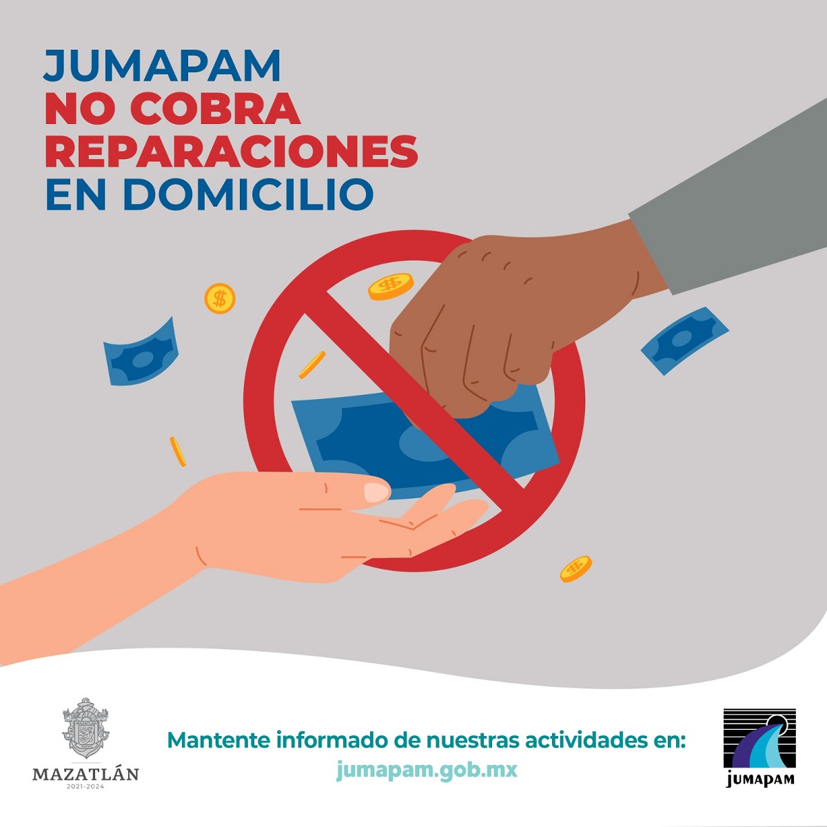 Alerta Jumapam de fraudes en Mazatlán, advierte que la paramunicipal no hace cobros a domicilio