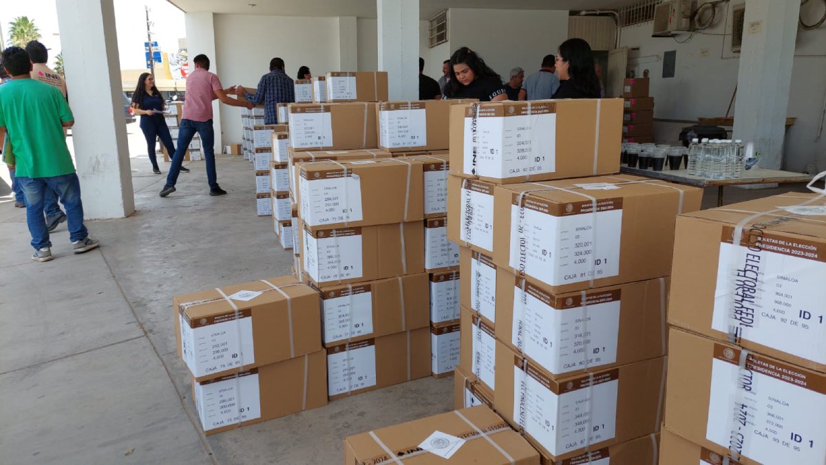 Arriban al Consejo Distrital 03 del INE, más de un millón de boletas electorales