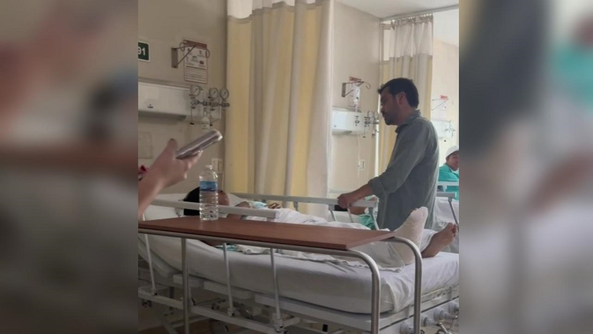 Máynez visita en hospitales a víctimas del trágico accidente en mitin en Nuevo León