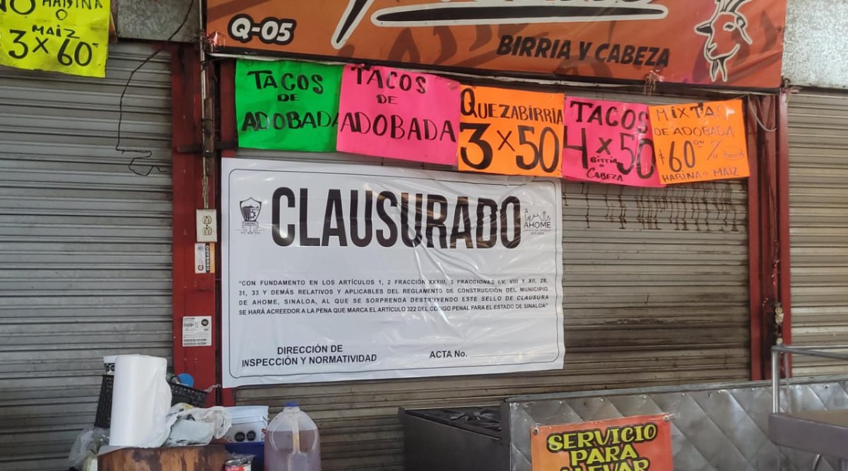 Por pleitistas clausuran locales a vendedores del mercado zona 30 en Los Mochis