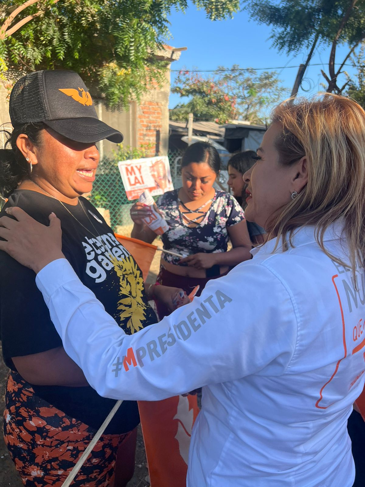 My-Lai Quintero visita las Praderas, Villa Verde, Flores Magón y Rincón de Urías rumbo al 2 de junio