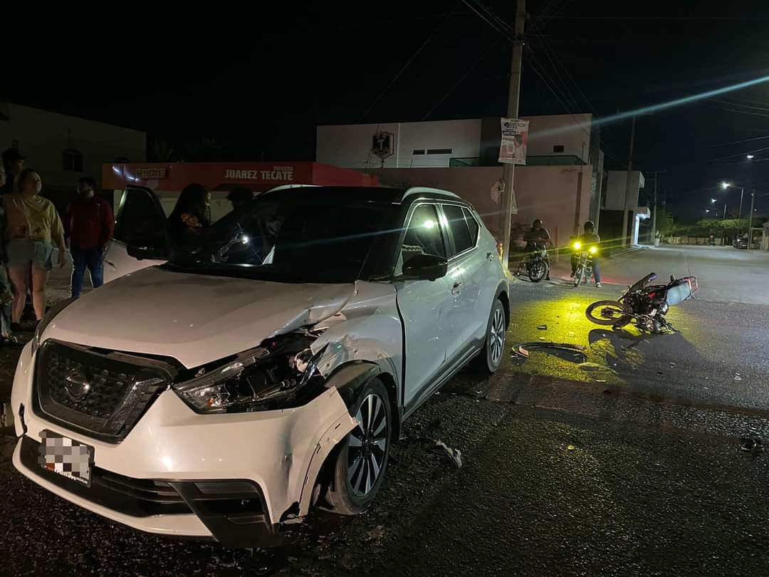 Motociclista circulaba sin luces y es arrollado por un automóvil en la Cruz de Elota
