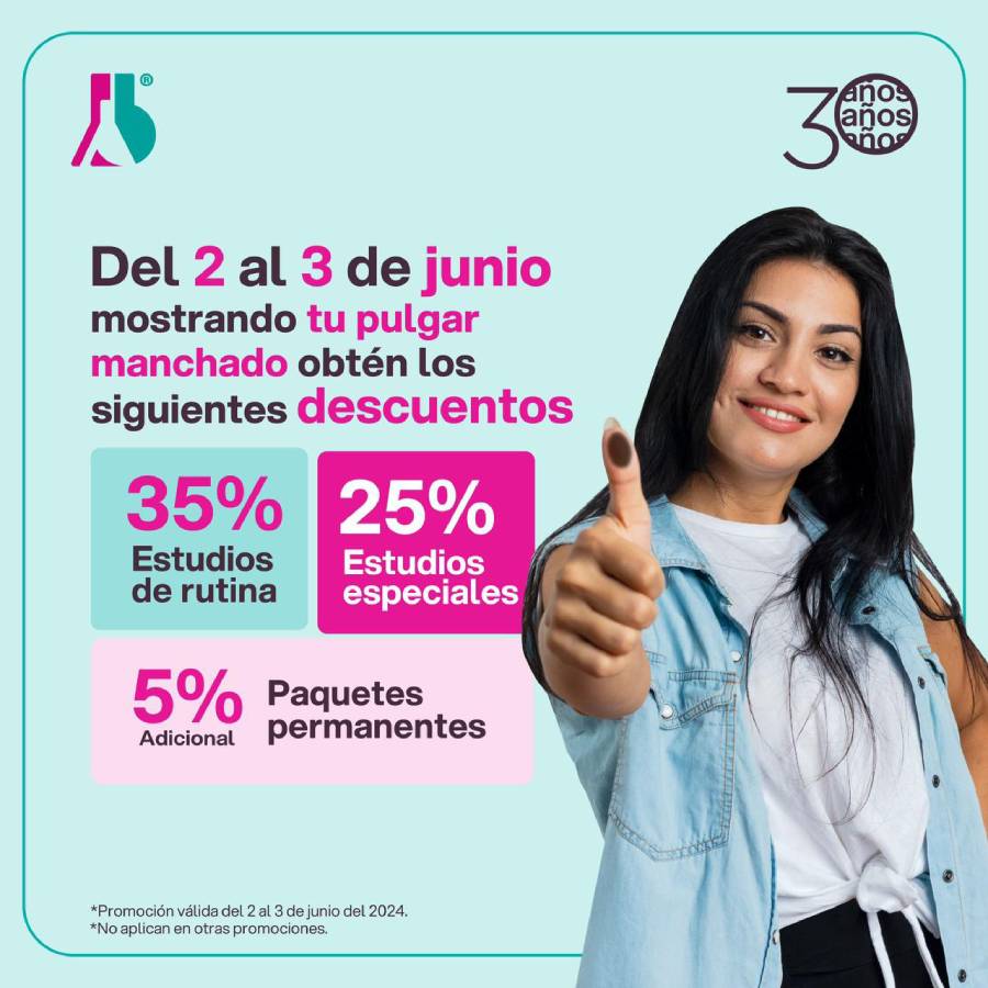 ¡Muestra tu pulgar manchado y obtén grandes descuentos! Delia Barraza te invita a votar por tu salud este 2 y 3 de junio
