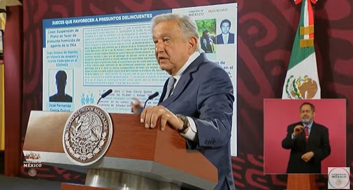 AMLO urge reforma al Poder Judicial y critica a jueces en casos de Caro Quintero y César Duarte