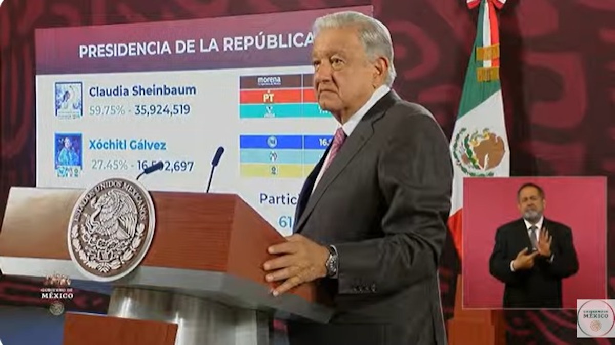  ‘La mañanera no es para presumir, pero se ve bastante bien’: AMLO presume cómputos de la elección