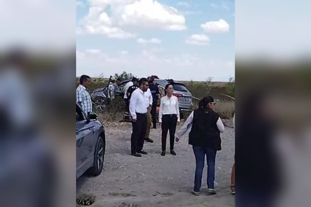 Accidente del convoy presidencial en Coahuila; Claudia Sheinbaum está sana y salva