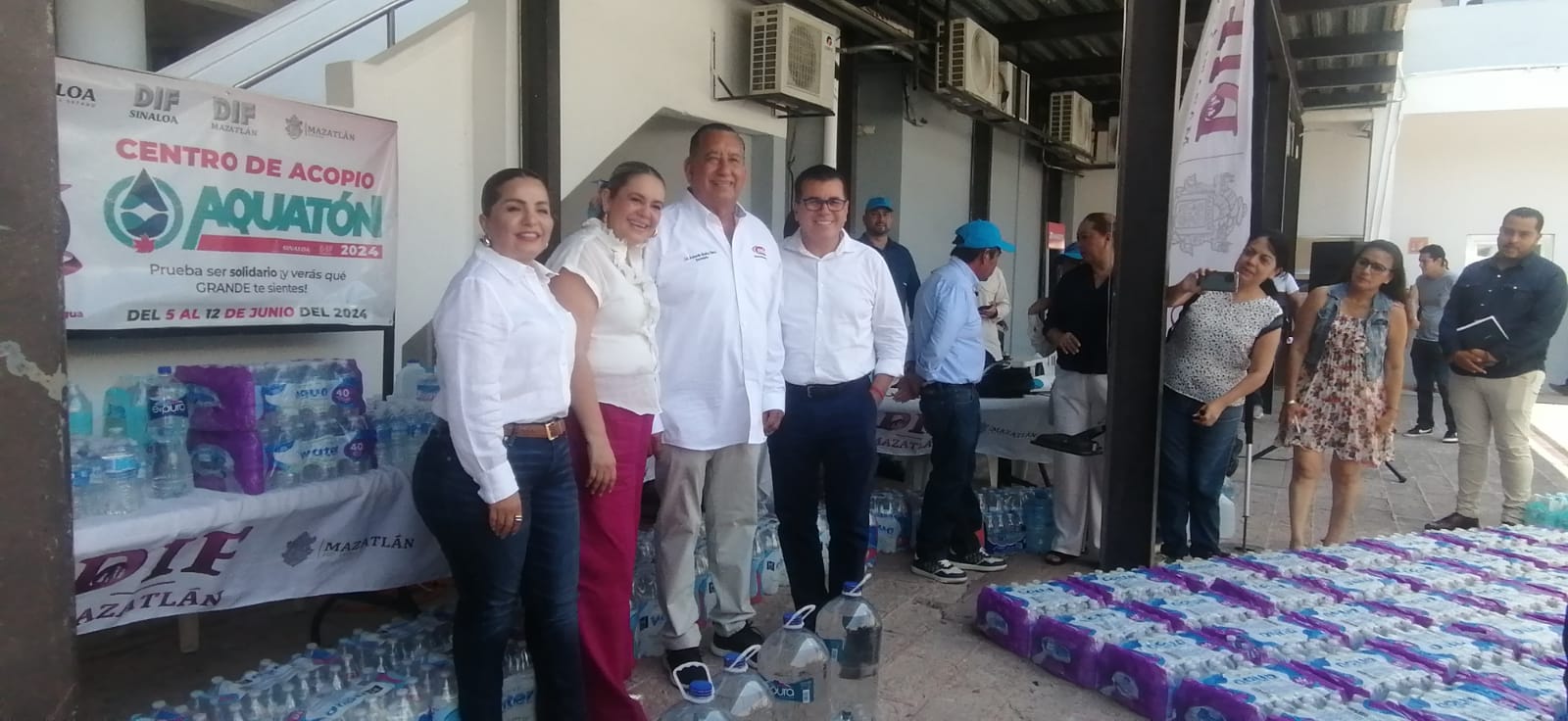 Más de 20 mil litros de agua se ha recaudado en el Aquatón en DIF de Mazatlán