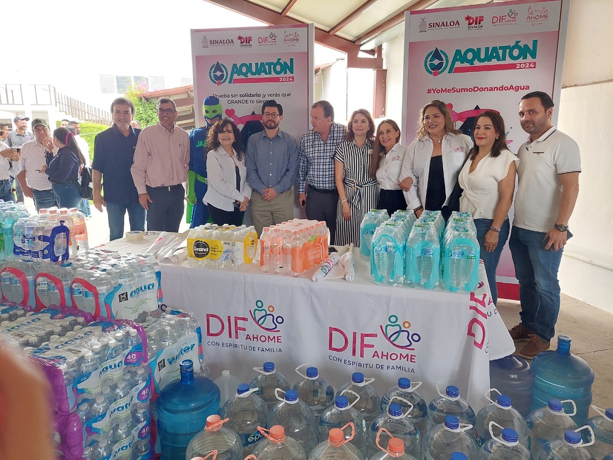 DIF Ahome se suma al ‘Aquatón 2024’, invitan a donar agua embotellada para familias afectadas por la sequía