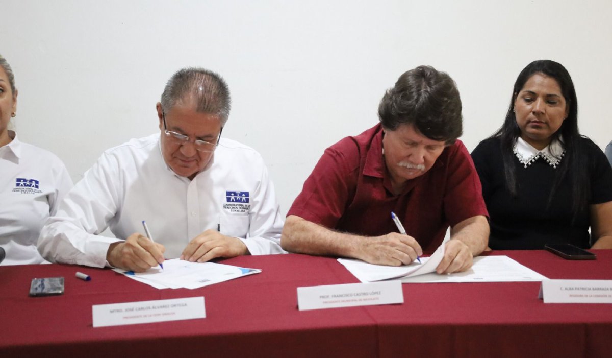 El Ayuntamiento de Navolato firma convenio de colaboración con la CEDH