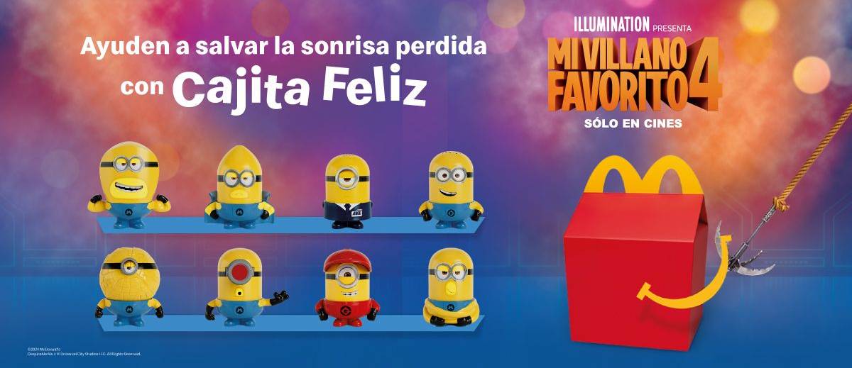 Minions de Mi Villano Favorito 4 llegarán a la Cajita Feliz de McDonald’s