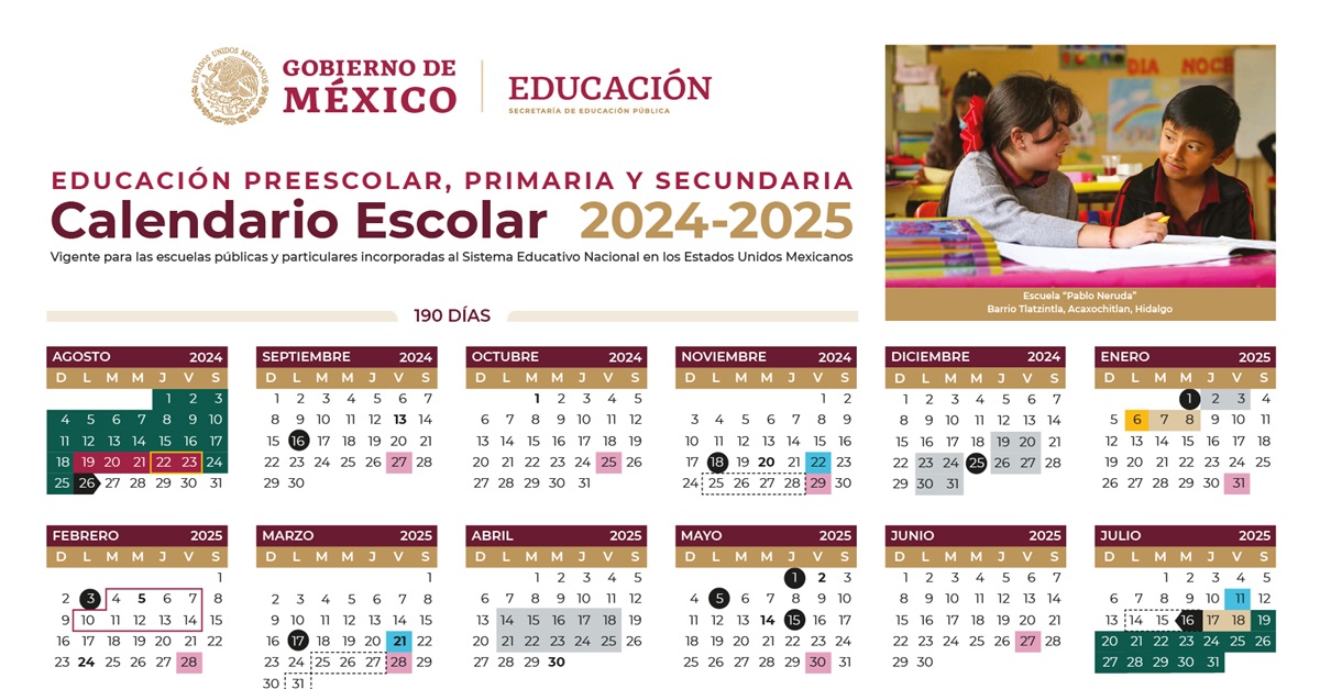 Revelan calendario SEP 2024 – 2025 | Fechas de suspensión de clases y vacaciones para este ciclo