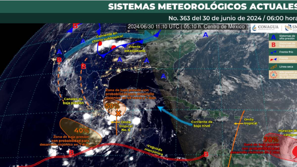 Clima en Sinaloa: Día parcialmente nublado con probabilidades de lluvias