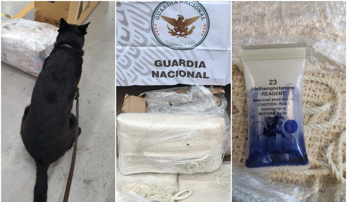 ¡Venía camuflada en hamacas! Guardia Nacional asegura droga en paquetería de Culiacán