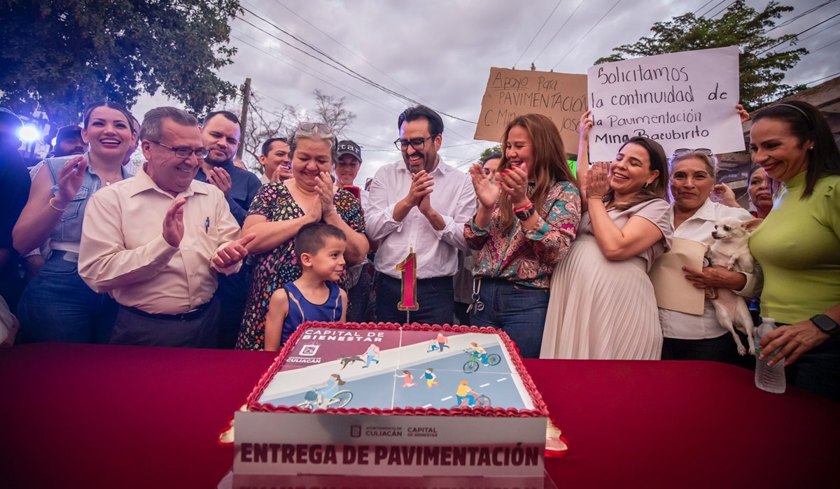 La primera de mil, Gámez Mendívil inaugura pavimentación en la Toledo Corro