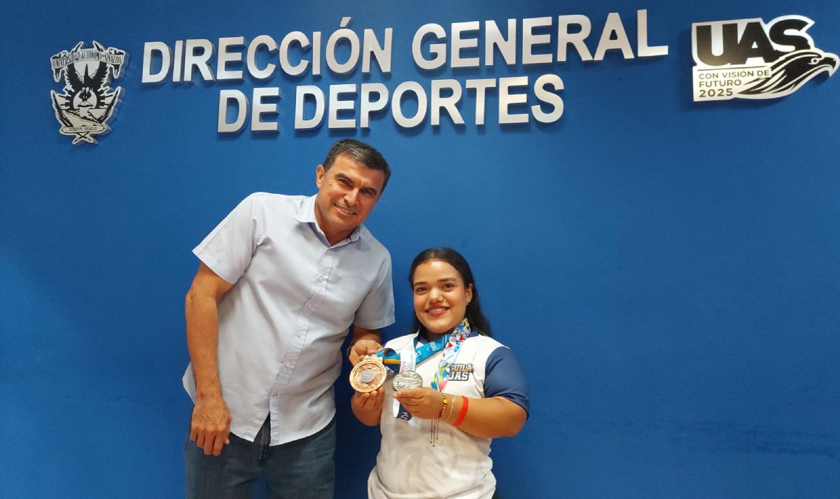La paratleta Pauleth Mejía es recibida en la Universidad Autónoma de Sinaloa en Culiacán