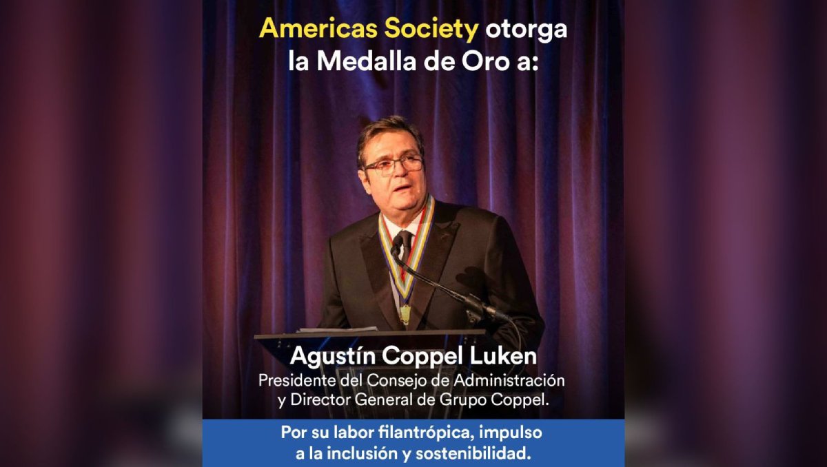 Américas Society reconoce labor del empresario sinaloense Agustín Coppel