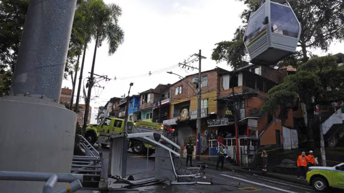 Accidente en Medellín: Colapso de teleférico deja 1 muerto y 20 heridos