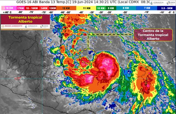 Se forma la tormenta tropical Alberto, el primer ciclón de la temporada 2024