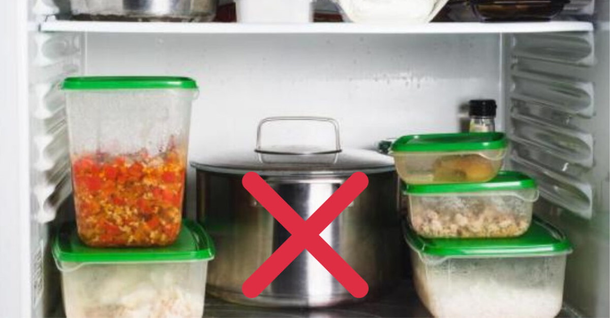 ¡No lo hagas! Esta es la razón por la que no debes meter ollas con comida en el refrigerador